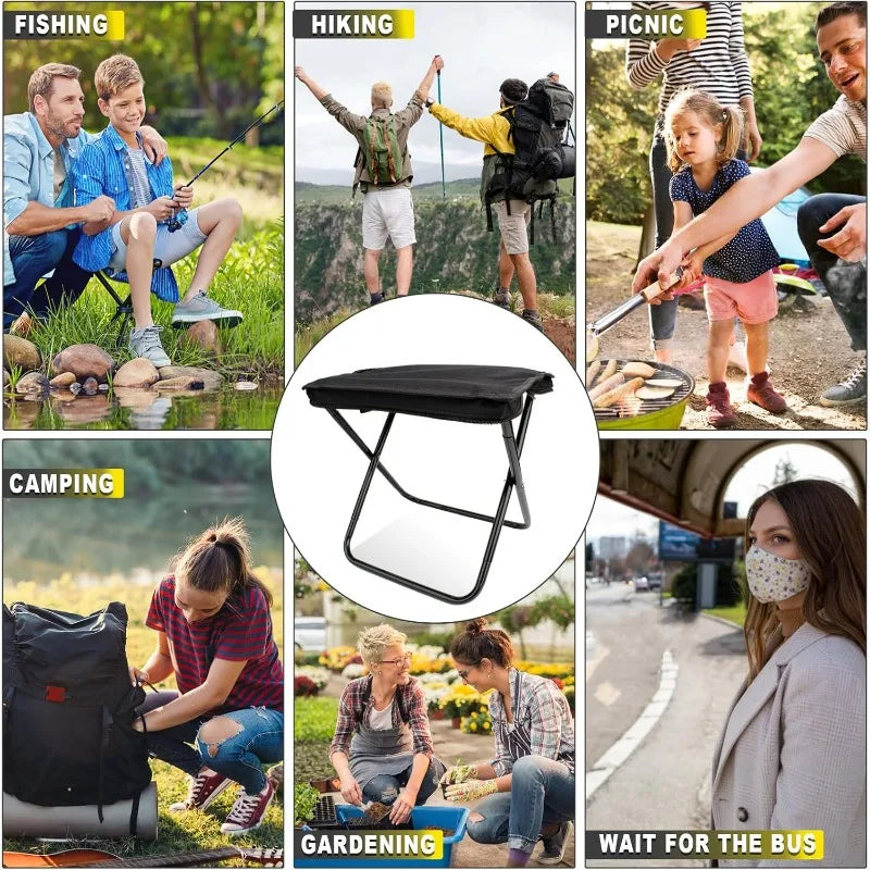 Portable Folding Camping Stool Carry Bag Lightweight Collapsible Qme