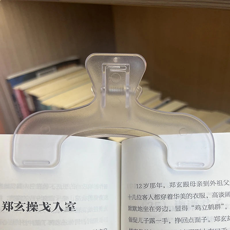 Simple Reading Aid Fixed Book Holder Transparent Plastic Clip Qme A1