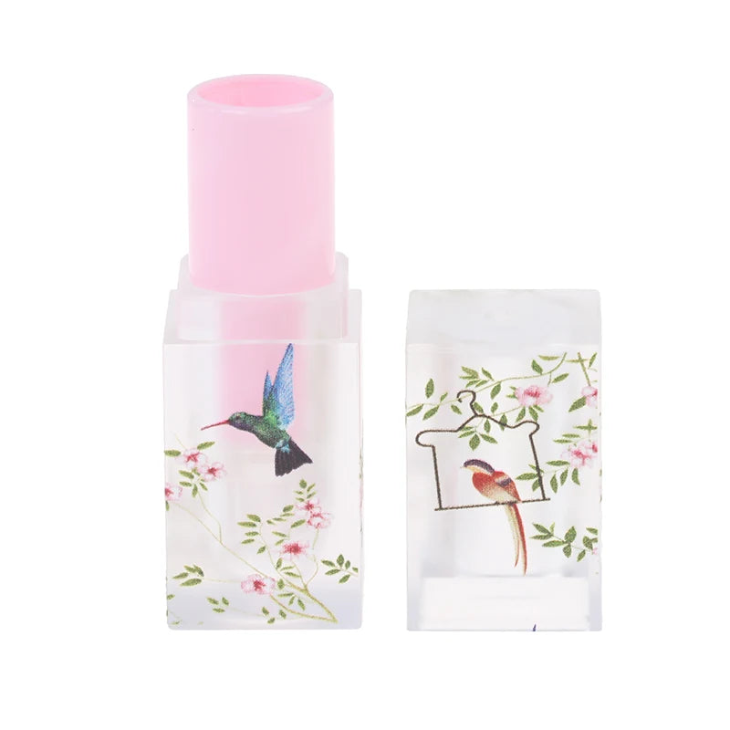 Small Square Lipstick Tube Empty Container Lip Balm Makeup Fresh Qme