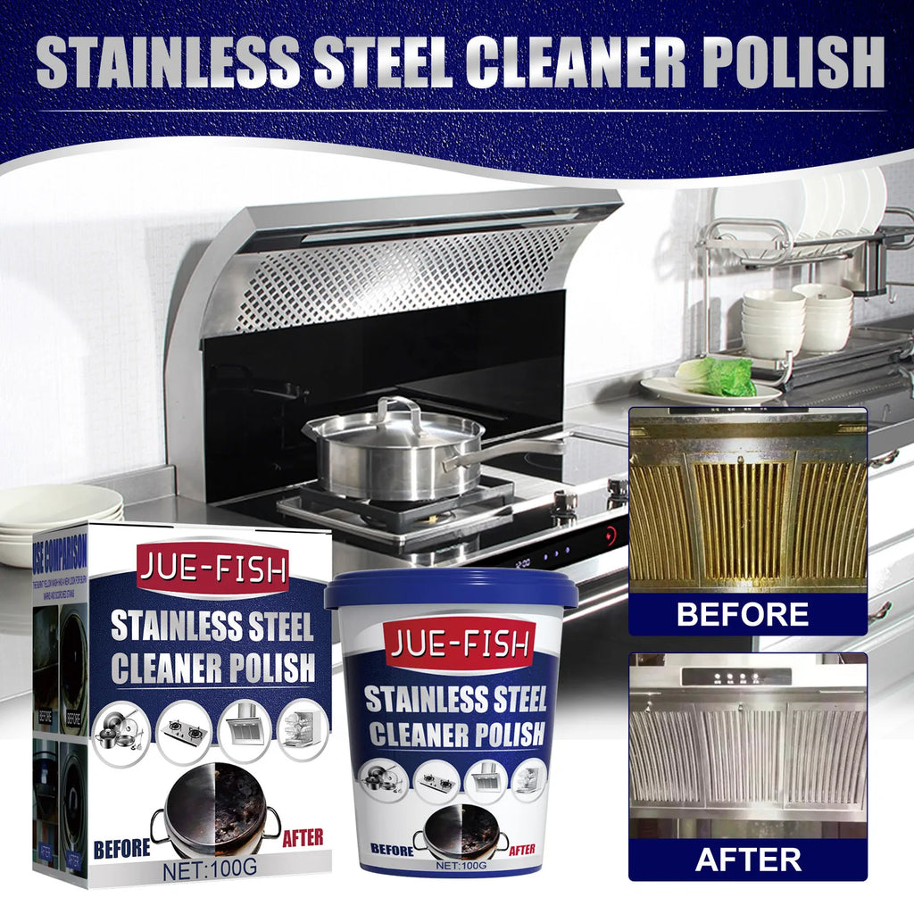 Pot Bottom Cleaner Stainless Steel Cookware Black Rust Clean Oil Descaling Polish Metal Surface Stainless Steel Cleaning Paste Qme