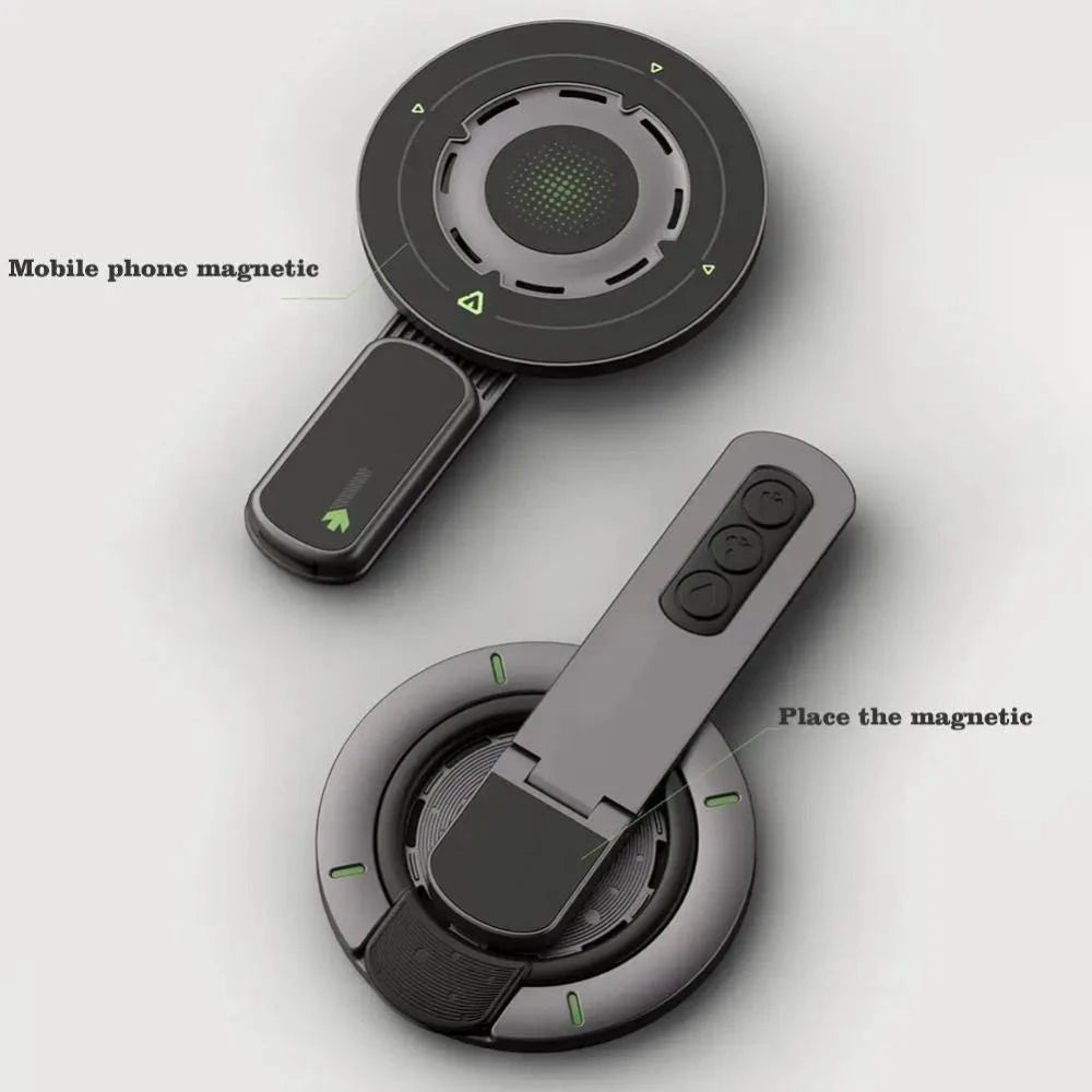 Aluminum Double-Sided Magnetic Phone Holder Ring Stand For iPhone Samsung Xiaomi Huawei 360 Rotation Magnetic Ring Phone Stand Qme