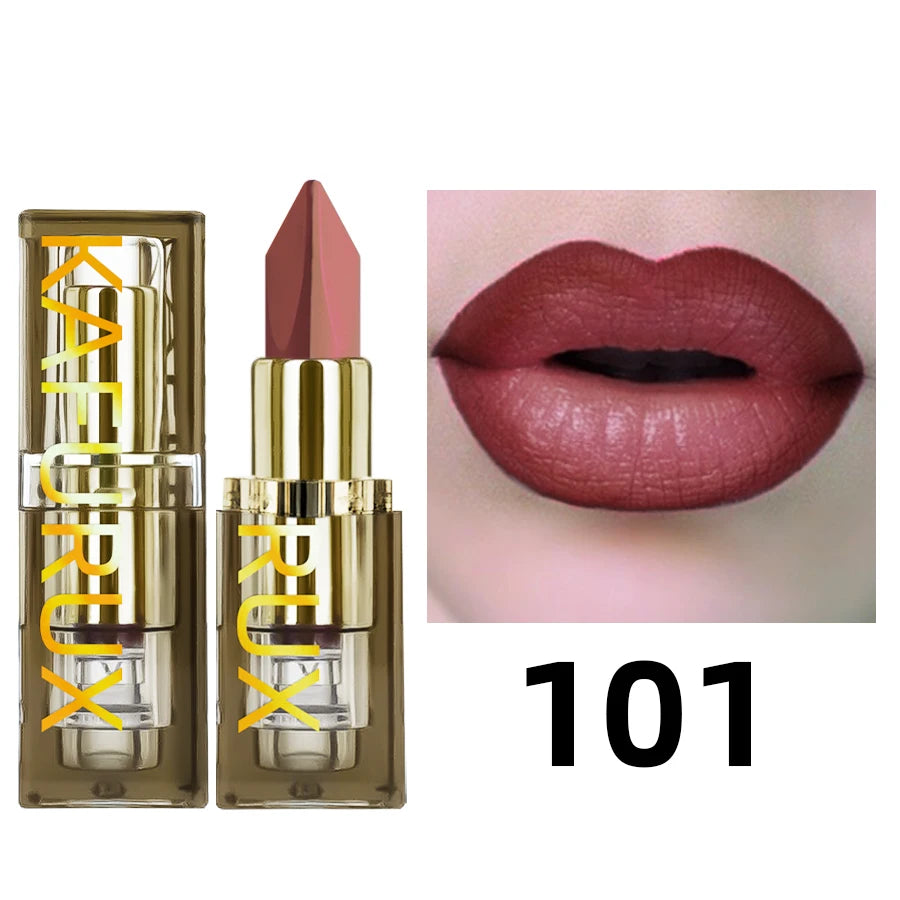 6 Glitter Two-tone Lipstick Purple Black Matte Lipsticks Cosmetics Qme 101