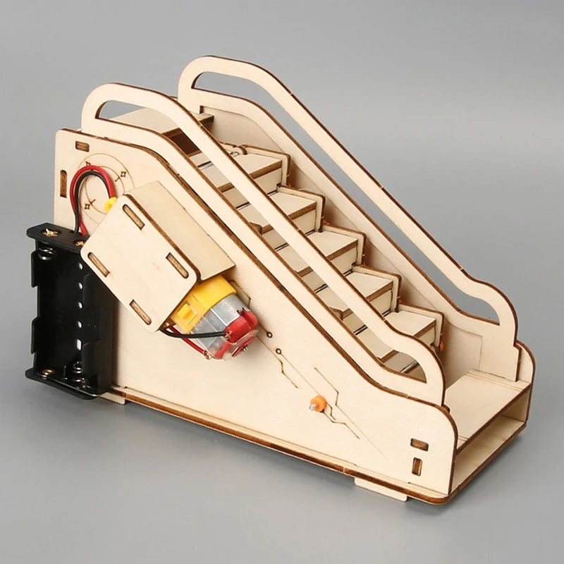 School Physics Equipment DIY 3D Wood Escalator Science Experiment Qme