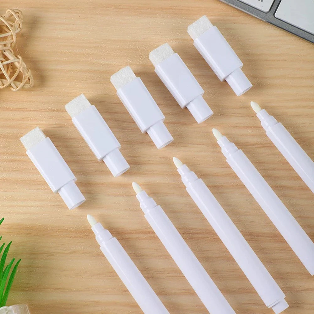 white dry-erase whiteboard markers, with eraser head for easy wiping and smooth writing, suitable for classroom office supplies Qme