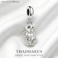 Monkey Charm Pendant Women Men Spring Pure 925 Sterling Silver Cute Jewelry Accessories Party Gift Qme Lobster Clasp