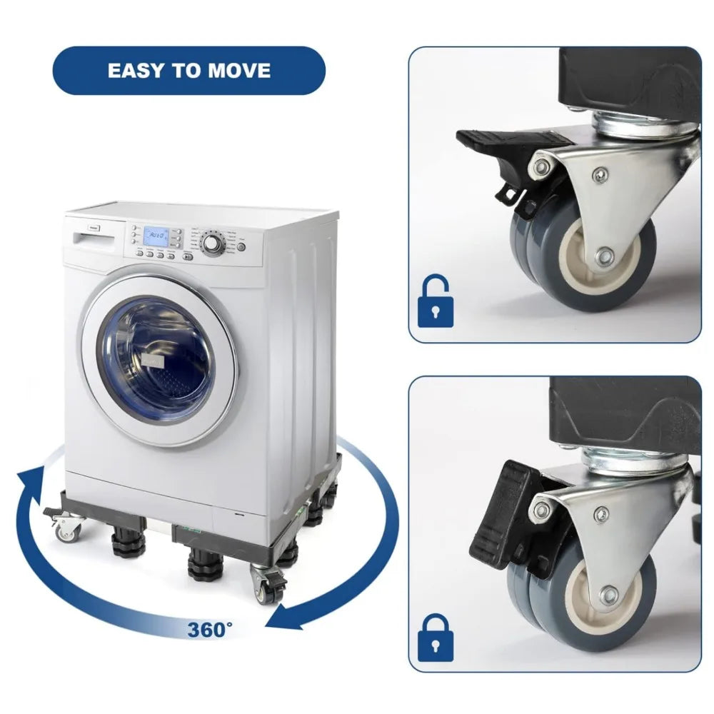 Washing Machine Mobile Bracket Wave Wheel Drum Universal Lifting Multifunctional Shock-absorbing and Height Increasing Base Pad Qme