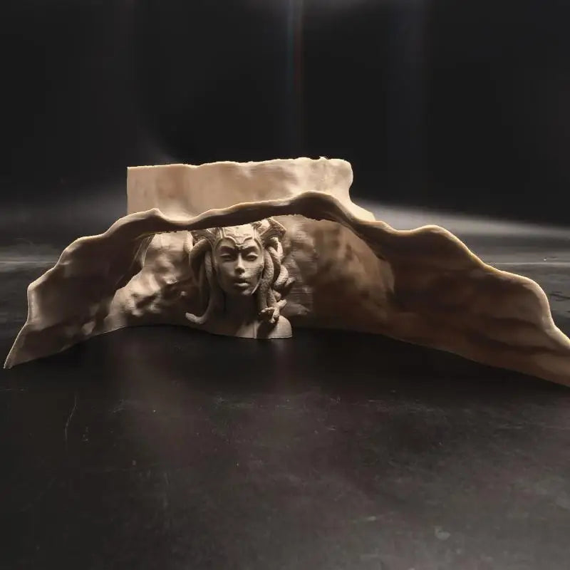 Aquarium Cave Decor Gorgon Snake Hair Themed Hiding House Breeding Qme