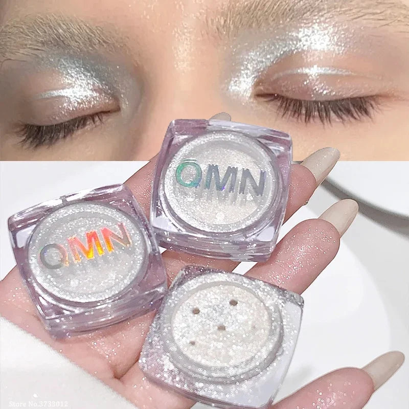 1PC Shimmer Fairy Powder White Pink Glitter Loose Highlighter Sparkling Powder Face Body Makeup Bronzer Illuminator Cosmetic Qme