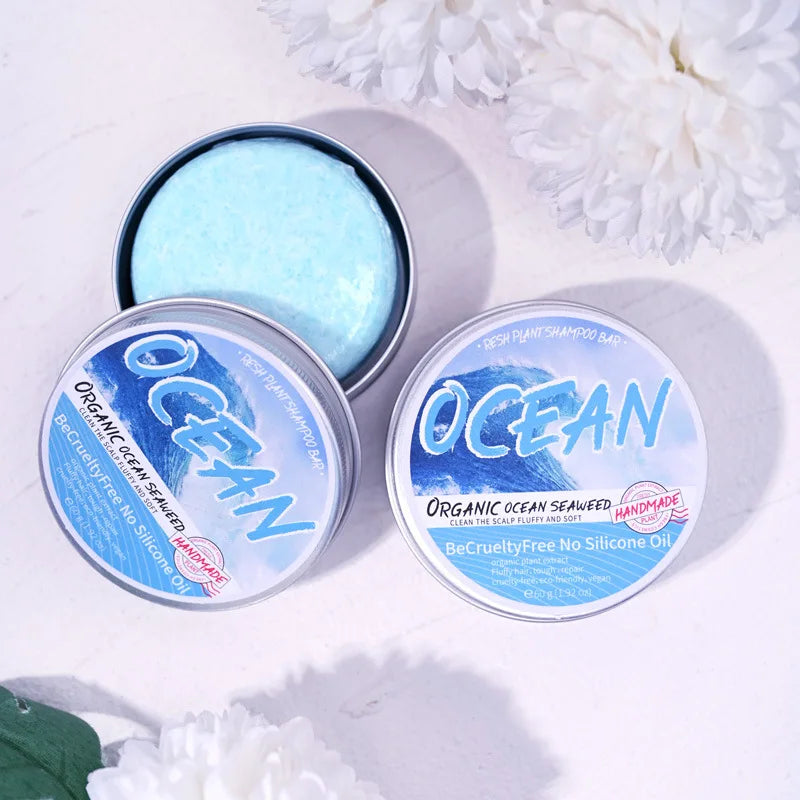 Fresh Ocean Fragrance Shampoo Soap Plant-based Sea Salt Deep Cleaning Qme