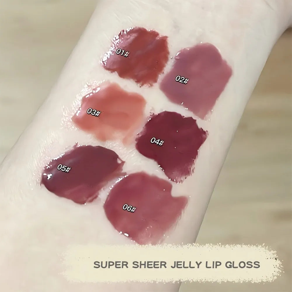 Gege Bear Jelly Lip Glaze Long-lasting Makeup Waterproof Gloss Qme