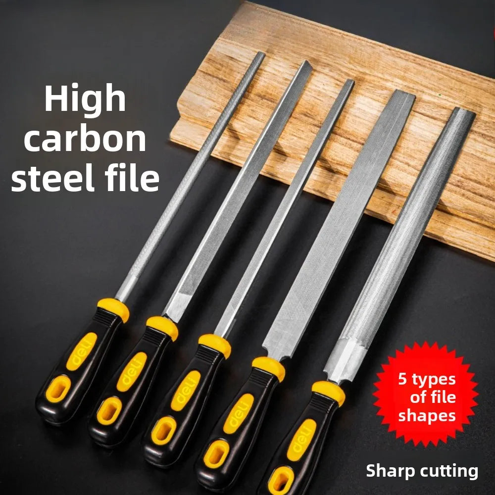 Professional Fitter File Set Heavy-Duty High-Carbon Steel Coarse Tooth for Woodworking Metal Craft & Home DIY Tools Qme