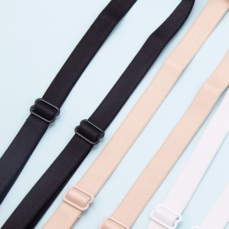 Women Slip Resistant Bra Straps Double Shoulder Elastic Brassiere Qme