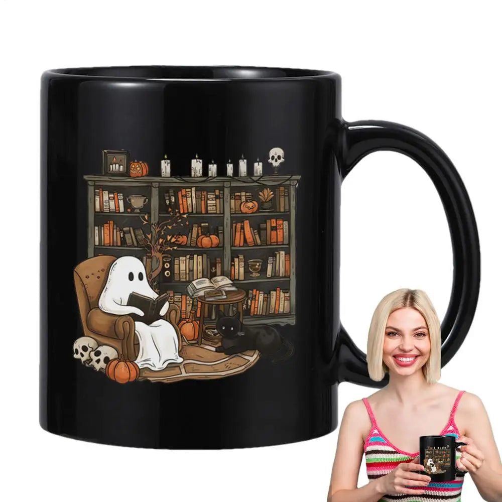 Halloween Coffee Mug Pumpkin Ceramic Spooky Teapot Water Cup Fall Qme A China Mainland