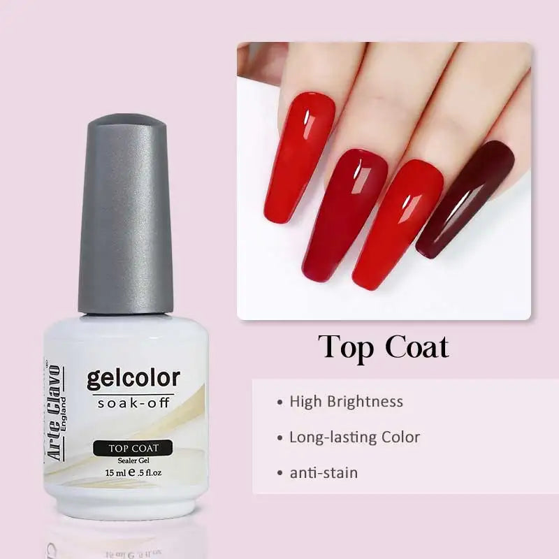 Arte Clavo Solid Gel Nail Polish Rainbow Summer Varnish Soak Off