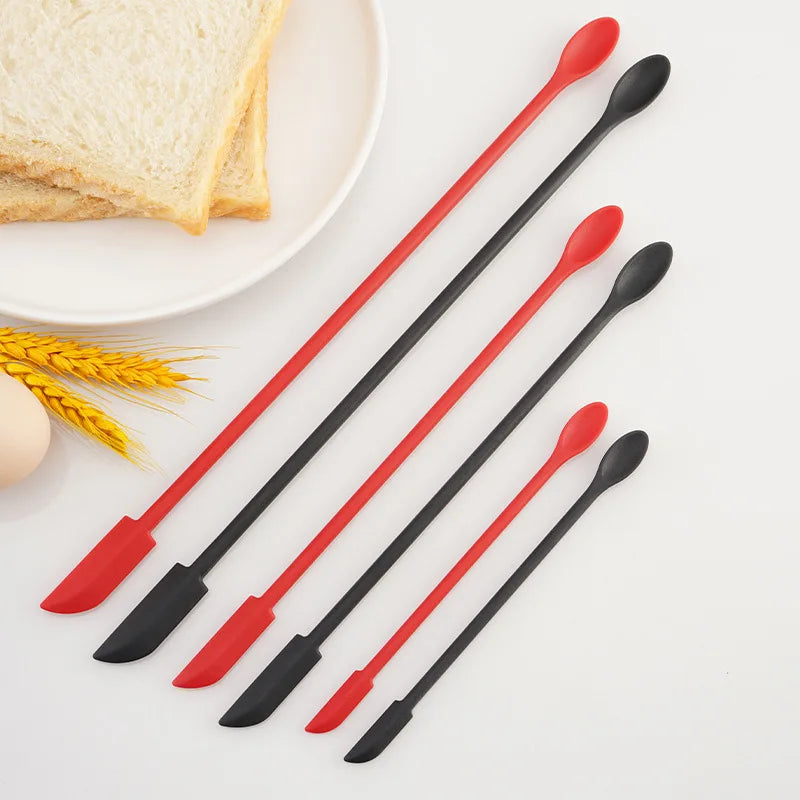 1Pc Silicone Double-End Cosmetic Spoons Odorless Mini Jar Scraper Set for Candle Making, Makeup & Beauty Product Residue Removal Qme