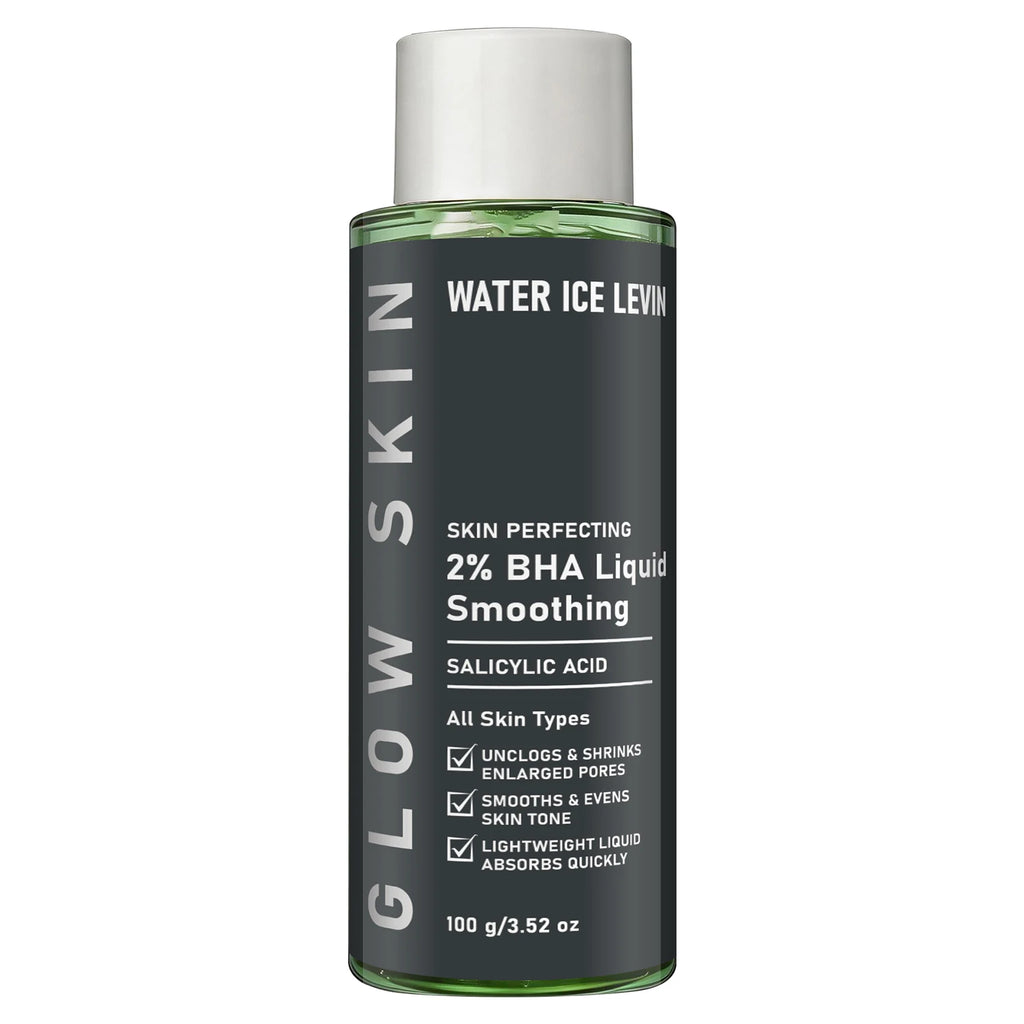 Glow Skin 2% Salicylic Acid BHA Liquid Gel, Aloe Vera Collagen Hydrating Shrink Pores Smooth Facial Care Qme green 100g