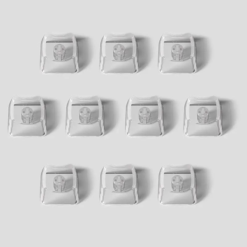 10 Cute Cat Transparent PBT Keycaps 1U Blank MAO Profile Mechanical Qme 10pcs transparent