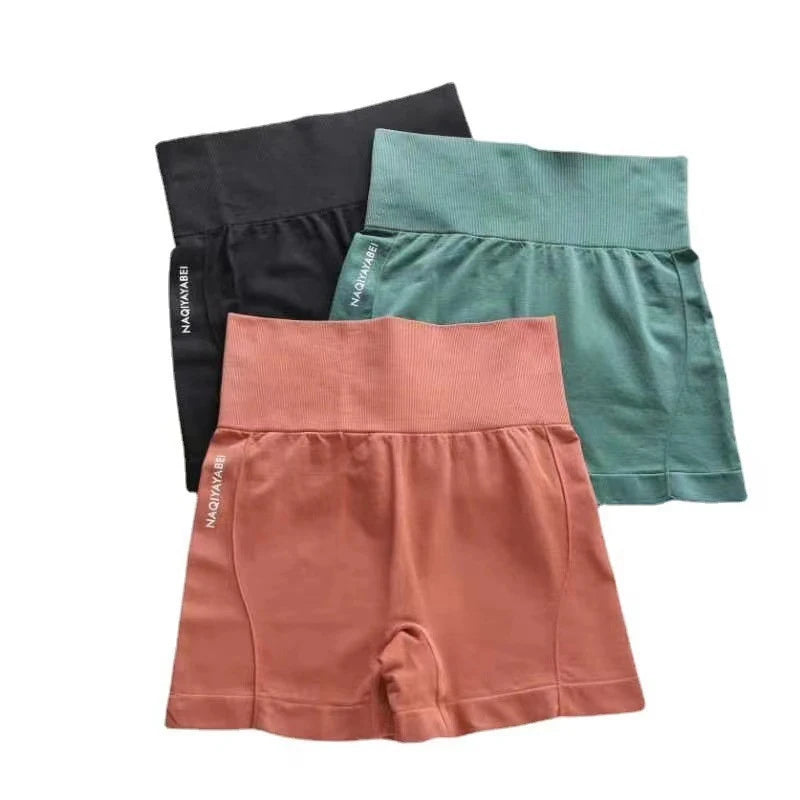 Waist Sports Women's Cycling Jogging Fitness Shorts Seamless Thin Qme