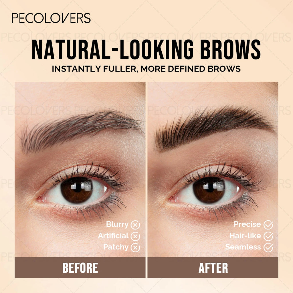 Four Fork Liquid Eyebrow Pencil, Hairy Eyebrows, Waterproof, Filling Eyebrow Gaps, Suitable for Beginners, Eyebrow Cosmetics Qme