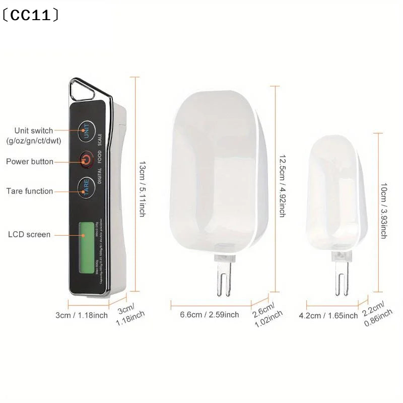Electronic Kitchen Scale Spoon Mini Tool Milk Coffee Tea Removable Qme