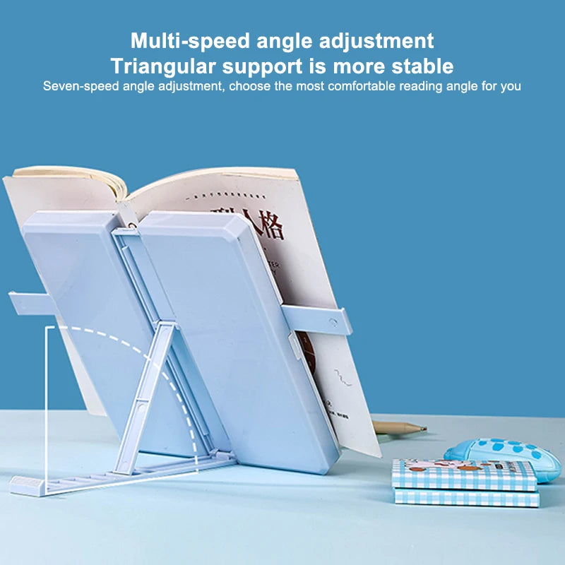 1 Foldable Reading Bookshelf Multi-function Pen Case Pencil Box Qme