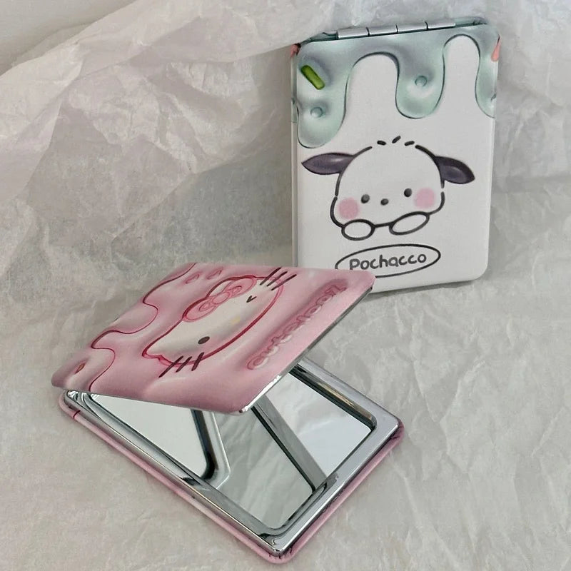 Hello Kitty Folding Mirror Portable Makeup Desk-top Vanity Student Qme