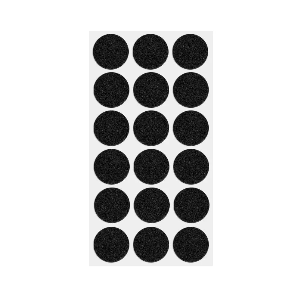 18/180Pcs Felt Chair Leg Pads Round Square Floor Protector Self Adhesive Furniture Table Legs Pad Bumper Anti Slip Furniture Mat Qme Roud Black 28x28mm 18pcs(1 Sheet)