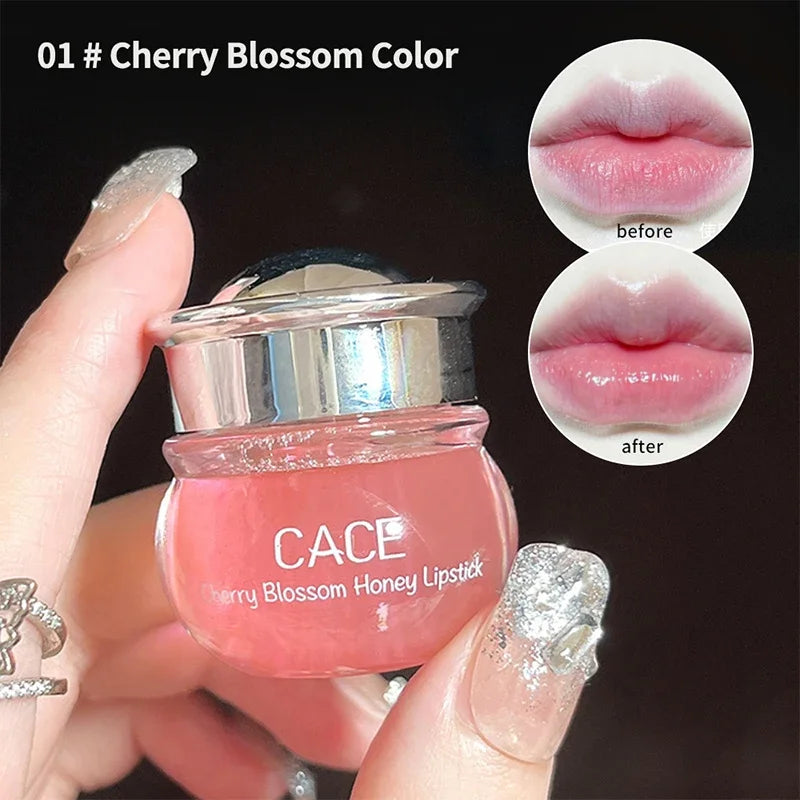 CACE Cherry Blossom Honey Lip Balm Deeply Hydrating Plumping Qme