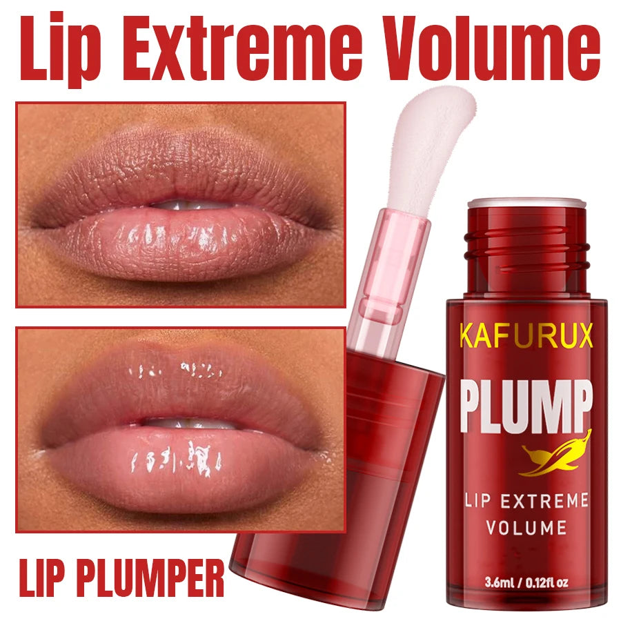 1 Lip Plump Long Lasting Oil Moisturizing Gloss Serum Instant Qme
