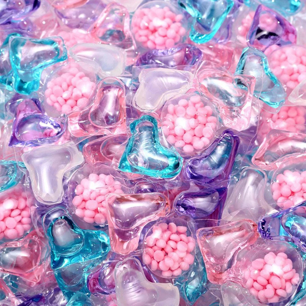 50Pcs 5 in 1 Detergent Liquid Capsule Ball Multi-purpose Strong Detergent Laundry Cleaning Washing Capsules for Home Dormitory Qme