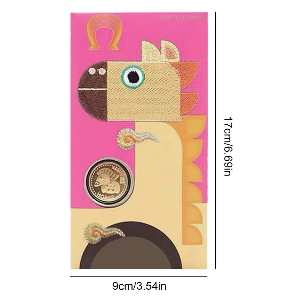 Red Envelopes For Money Blessing Souvenir With Coin Gold Collectible Coin For New Year Boys Girls Adults Elderly Family Friends Qme