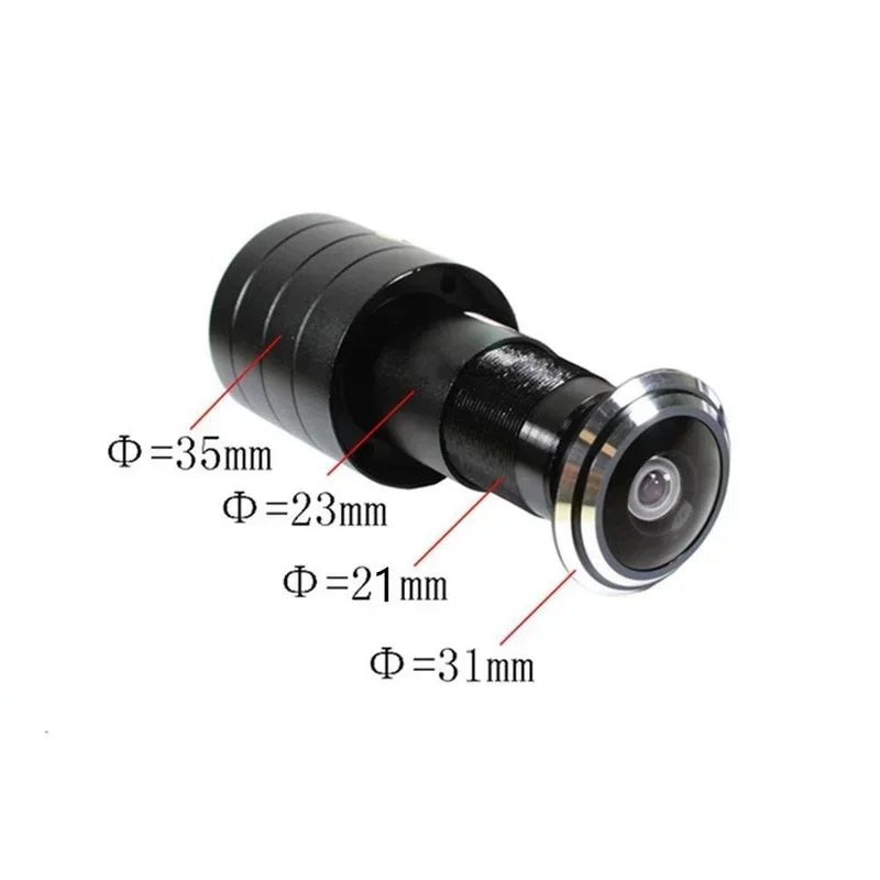 Ahd HD Coaxial Ultra Wide Angle 1080p Analog Color Peephole Wired Cat Eye Surveillance Door Eye Camera Qme