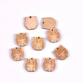 20Pcs 10-25mm Vintage Mix Pattern Bee/Cat/Mushroom/Diamond Wood Pendant Crafts DIY Scrapbook Handmade Supplies Hanging Ornaments Qme 9