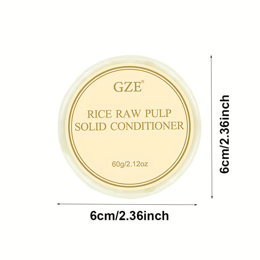 GZE Rice Water Shampoo Bar Soap and Rice Raw Pulp Solid Conditioner For Hair Strengthening, Helps Dry Hair Moisturizing Qme Rice Conditioner Bar
