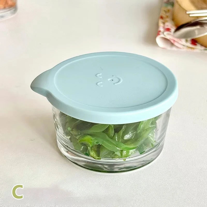 1/3PCS 200ML Glass Storage Jars Transparent Thicken Glass Storage Containers Multifunction Fresh-keeping Mini Clear Jars Kitchen Qme C