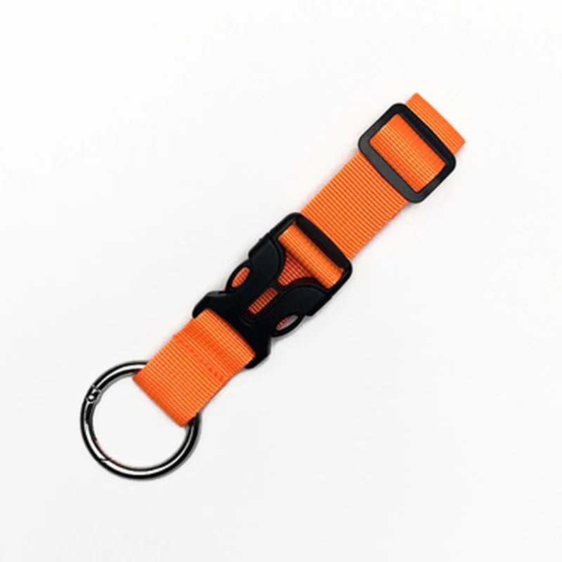 1PCS Backbin Belt Buckle Luggage Band Multifunctional Backpack Nylon Hanging Buckle Portable Suitcase Hook Hanging Buckle Qme Orange