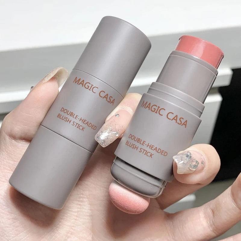 Double-ended Blush Stick Waterproof Brightening Face Contouring Qme