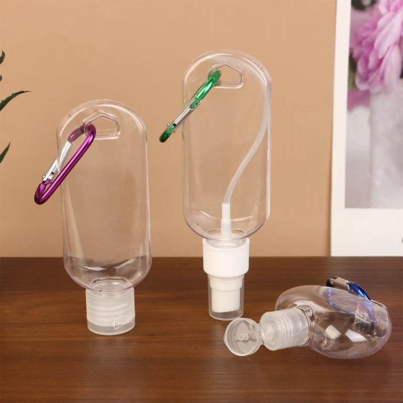 Travel Bottles Carabiner Hook Flip-cap Containers Lotion Perfume Qme