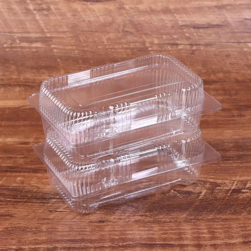 10 50 Multi-purpose Clear Plastic Boxes Disposable Containers Bakery Qme