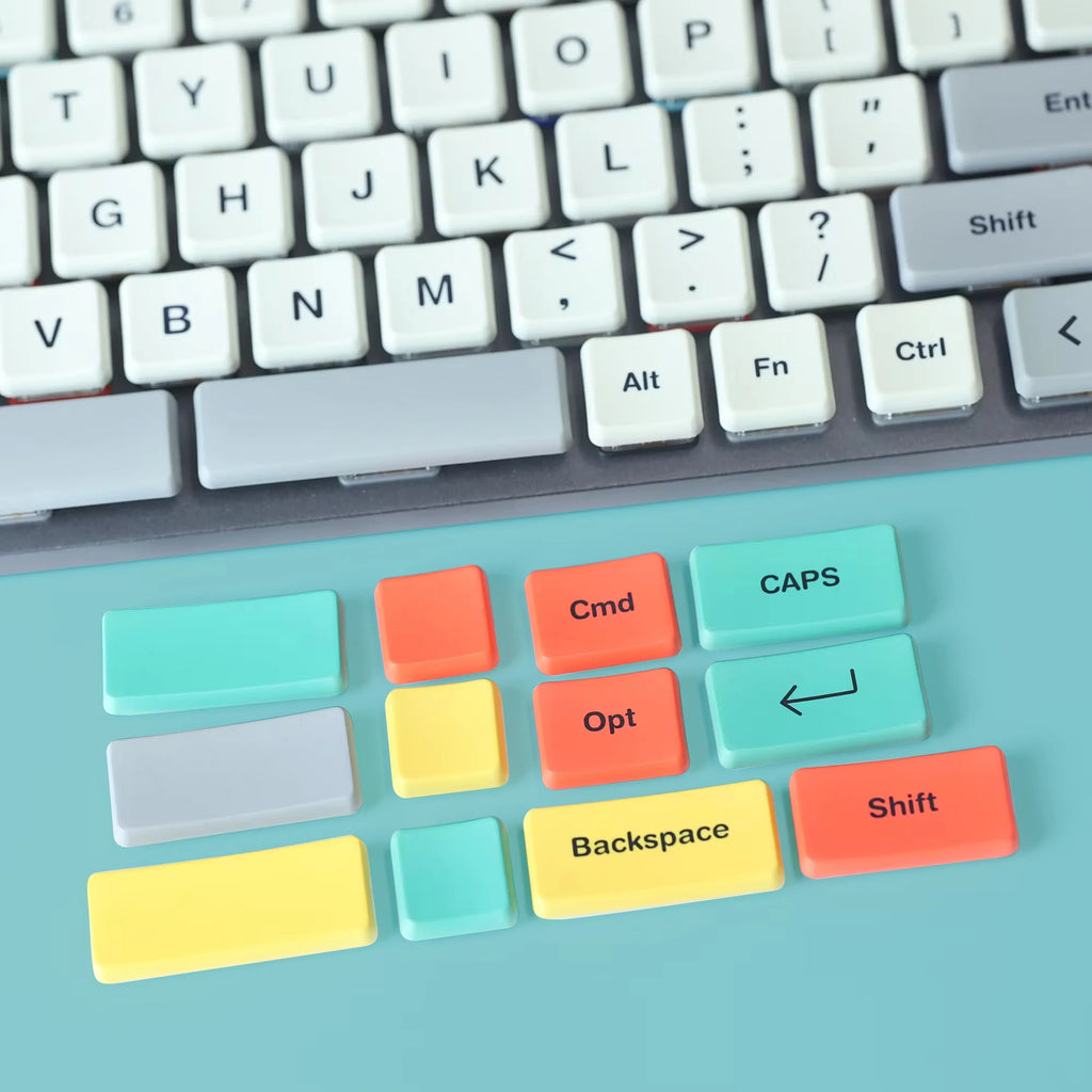 CHOSFOX Low Profile PBT Choc Keycaps for Kailh 1350 Low Profile Switch Mechanical Keyboard Ultra Thin Keycaps Qme
