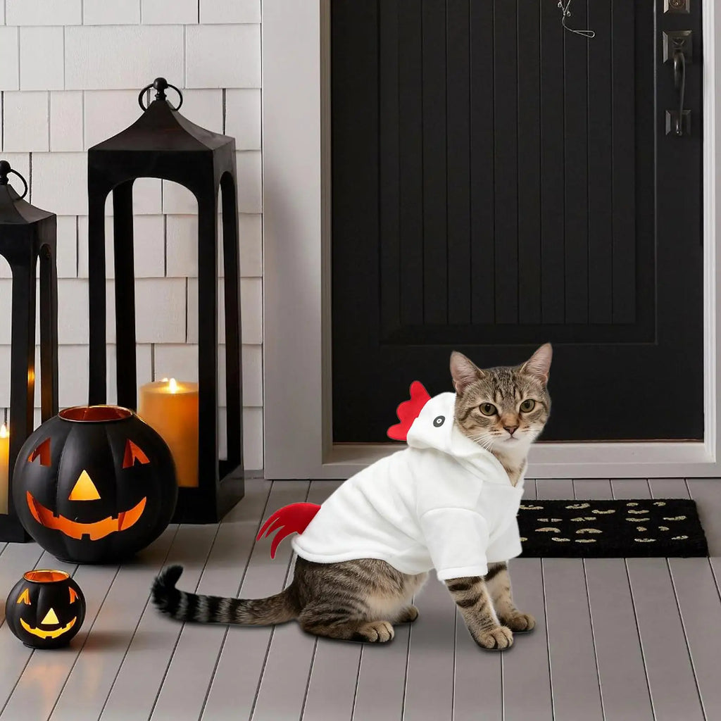 Dog Chicken Costume Funny Chicken Outfits Small Dog Thanksgiving Costume Suit For Medium Puppy Role Play Home Travel Birthday Qme