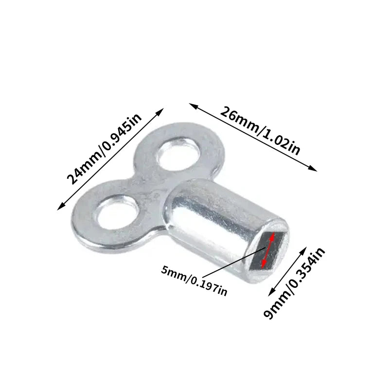 1/2Pcs Zinc Alloy Radiator Key, For Bleeding Air From Radiators,Square Socket Air Vent Valve Tool ,Heating Systems Accessories Qme