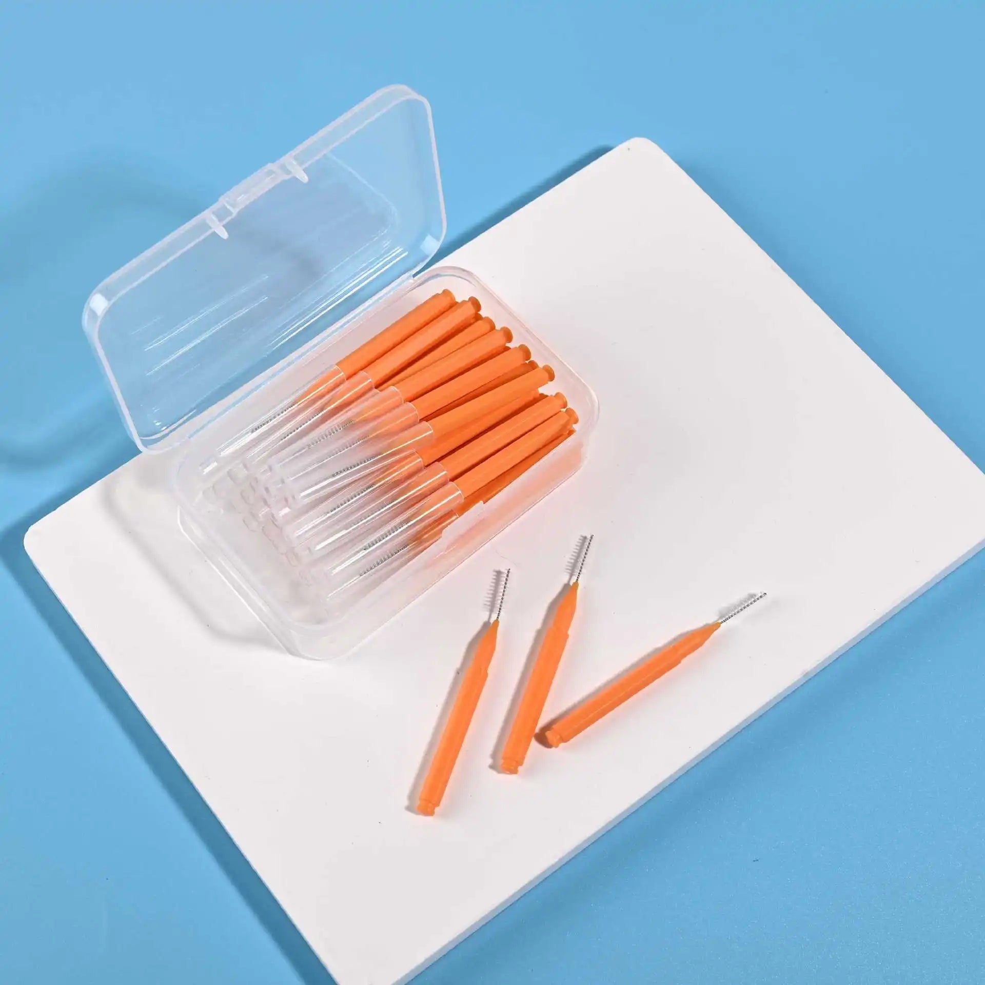0 6- Interdental Brushes Health Care Tooth Push-pull Removes Food Qme 30Pcs Orange 0.9mm China Mainland
