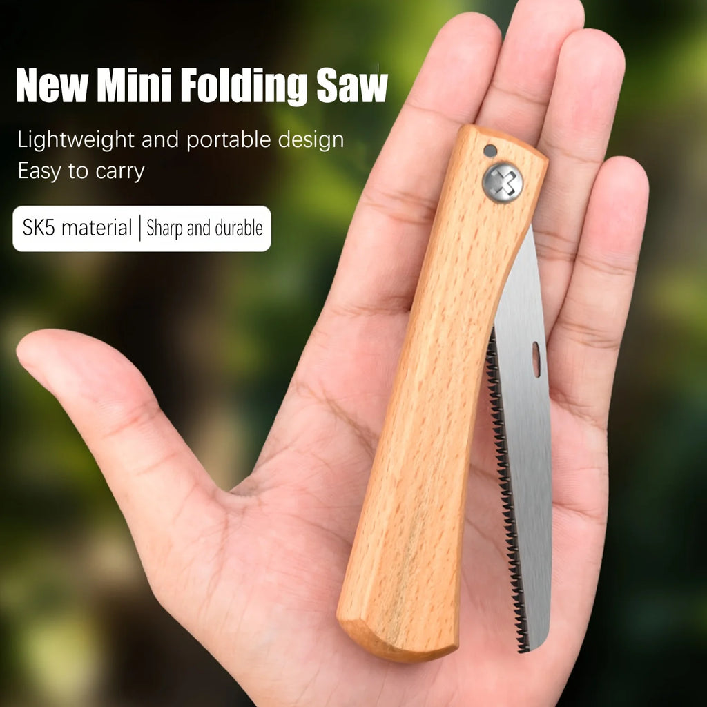 Pruning Saw Is for Garden,Camping, Shrubbery Crafts,Saw Blades with Sharp Edges,Mini Pocket Hand Saws, and Foldable Wooden Handl Qme 1pc