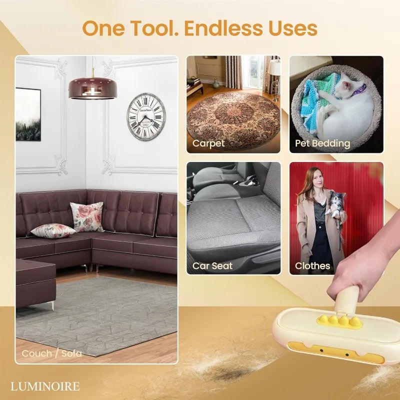 Pet hair remover - reusable and easy to clean pet hair remover suitable for furniture, sofas, carpets, bedding, and car seats Qme