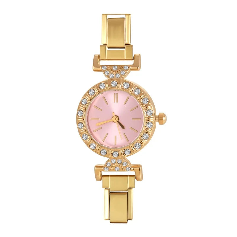 Fashion Italian Elastic Charm DIY Width Stainless Round Watch Women's