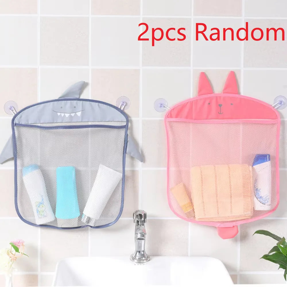 Cartoon Hanging Bag Colorful Mesh Storage Hanging Basket Kitchen Bathroom Miscellaneous Organizer Hanging Bag Qme 2pcs Random