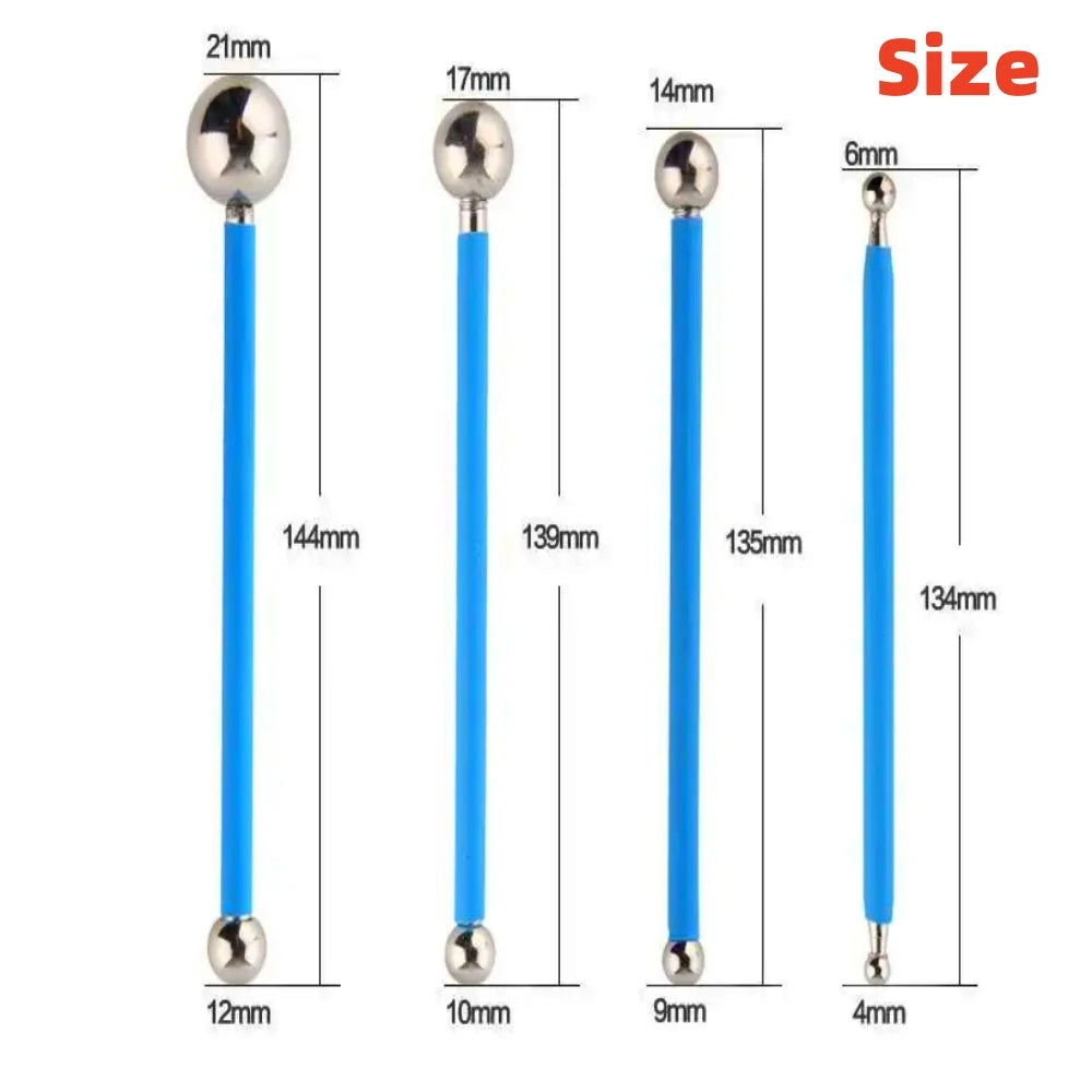 4pcs/set DIY Stainless Steel Tile Grout Ball Floor Seam Pressing Ball Tile Texture Roller Wall Joint Repair Paint Roller Tool Qme