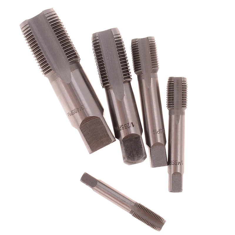 G1/8 1/4 3/8 1/2 3/4 HSS Taper Pipe Tap BSP Metal Screw Thread Cutting Tool Qme