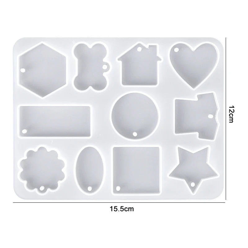 Earring Resin Silicone Molds Pendant Molds Epoxy Resin Molds DIY Craft for DIY Women Earrings, Pendants, Rings, Jewelry Making Qme 24